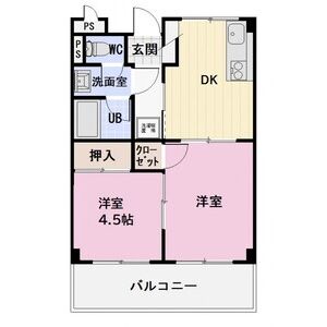 2DK 間取り図
