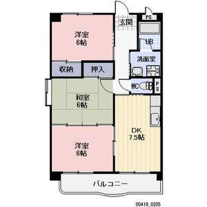 3DK 間取り図