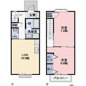 2LDK 間取り図