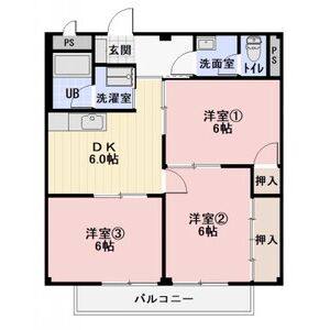3DK 間取り図