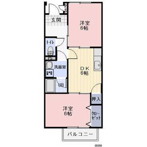 2DK 間取り図