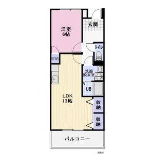 1LDK 間取り図