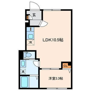 1LDK 間取り図
