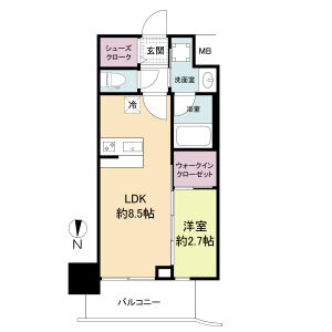 1LDK 間取り図