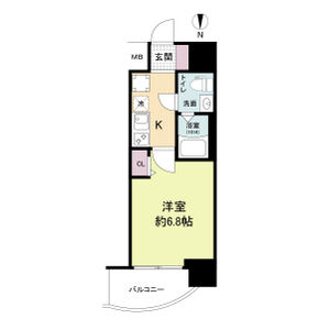 1K 間取り図