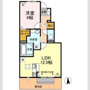 1LDK 間取り図