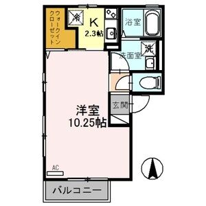 1K 間取り図