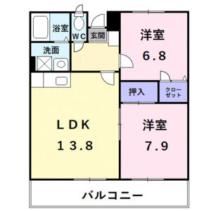 2LDK 間取り図
