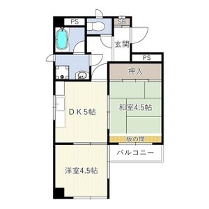 2DK 間取り図