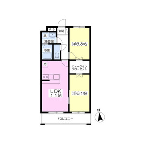 2LDK 間取り図