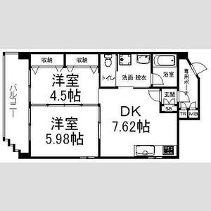 2DK 間取り図