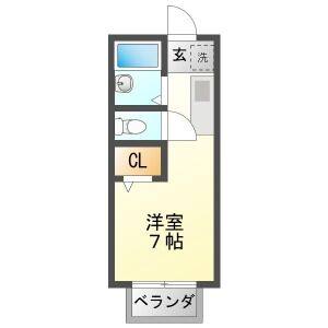 ワンルーム 間取り図