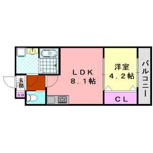 1LDK 間取り図