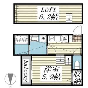 1K 間取り図
