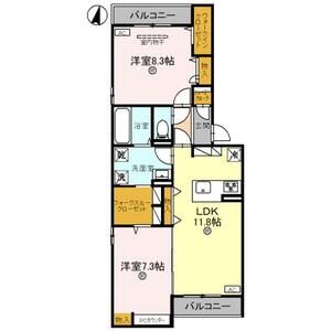 2LDK 間取り図