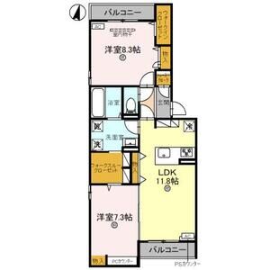 2LDK 間取り図