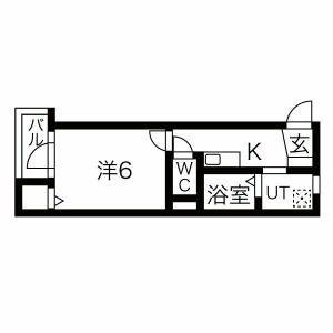 1K 間取り図