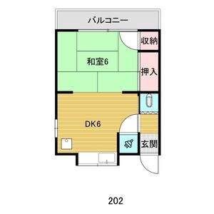 1DK 間取り図