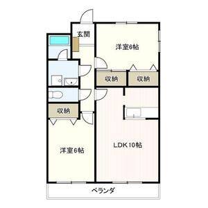 2LDK 間取り図