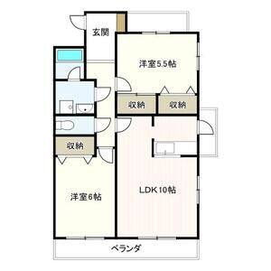 2LDK 間取り図