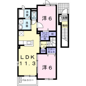 2LDK 間取り図
