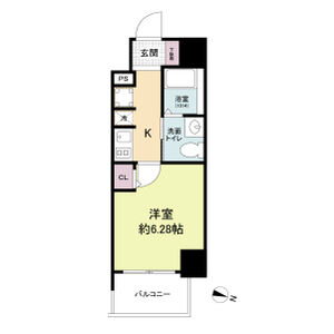 1K 間取り図