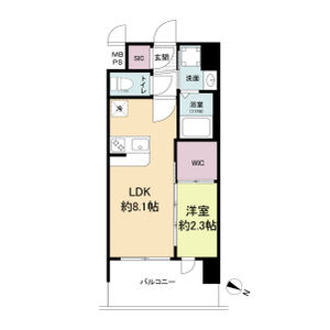 1LDK 間取り図