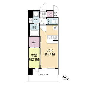 1LDK 間取り図