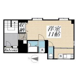 1K 間取り図