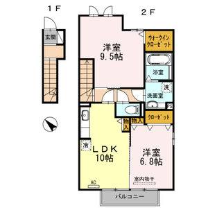 2LDK 間取り図