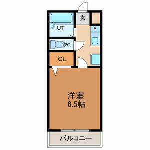 1K 間取り図