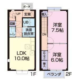 2LDK 間取り図