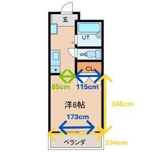 ワンルーム 間取り図
