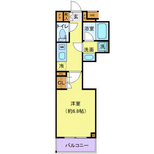 1K 間取り図