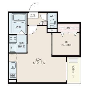 1LDK 間取り図