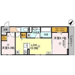 2LDK 間取り図