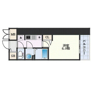 1K 間取り図