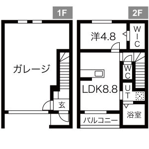 1LDK 間取り図