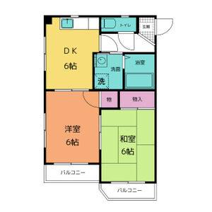 2DK 間取り図