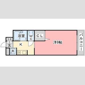 1K 間取り図