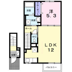 1LDK 間取り図