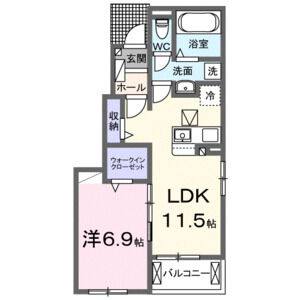 1LDK 間取り図