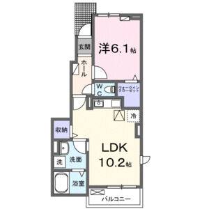 1LDK 間取り図