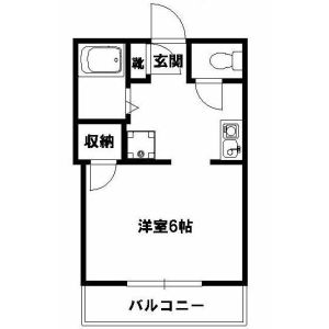 1K 間取り図