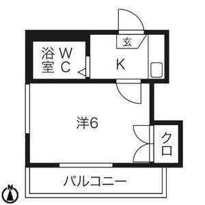 1K 間取り図
