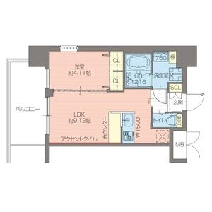 1LDK 間取り図