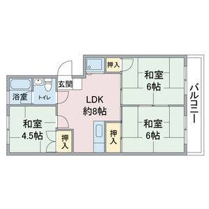 3DK 間取り図
