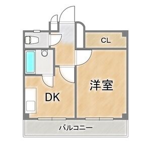 1DK 間取り図