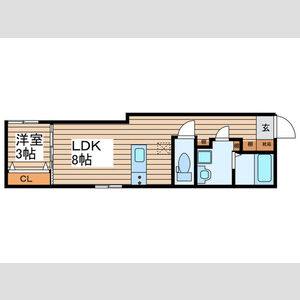 1LDK 間取り図