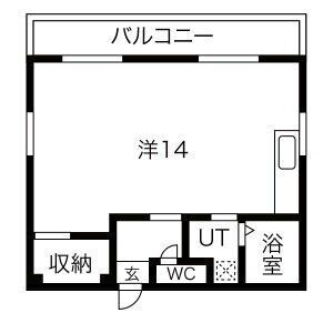 ワンルーム 間取り図